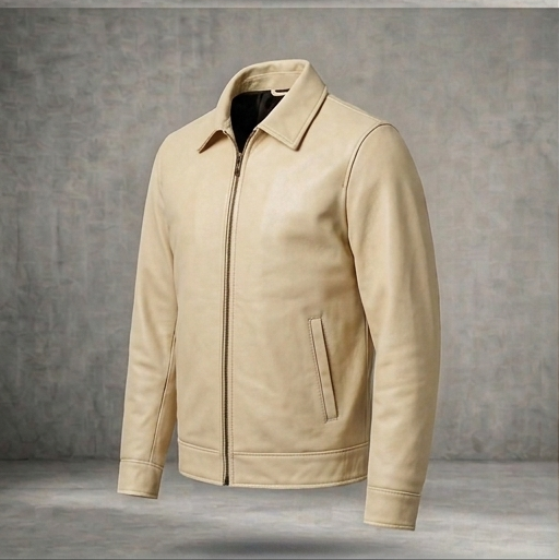 OLD VESTR Premium White Leather Jacket