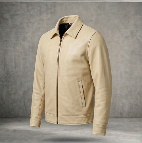 OLD VESTR Premium White Leather Jacket
