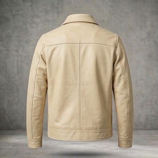 OLD VESTR Premium White Leather Jacket