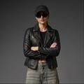 OLD VESTR Women’s Classic rider black Leather Jacket