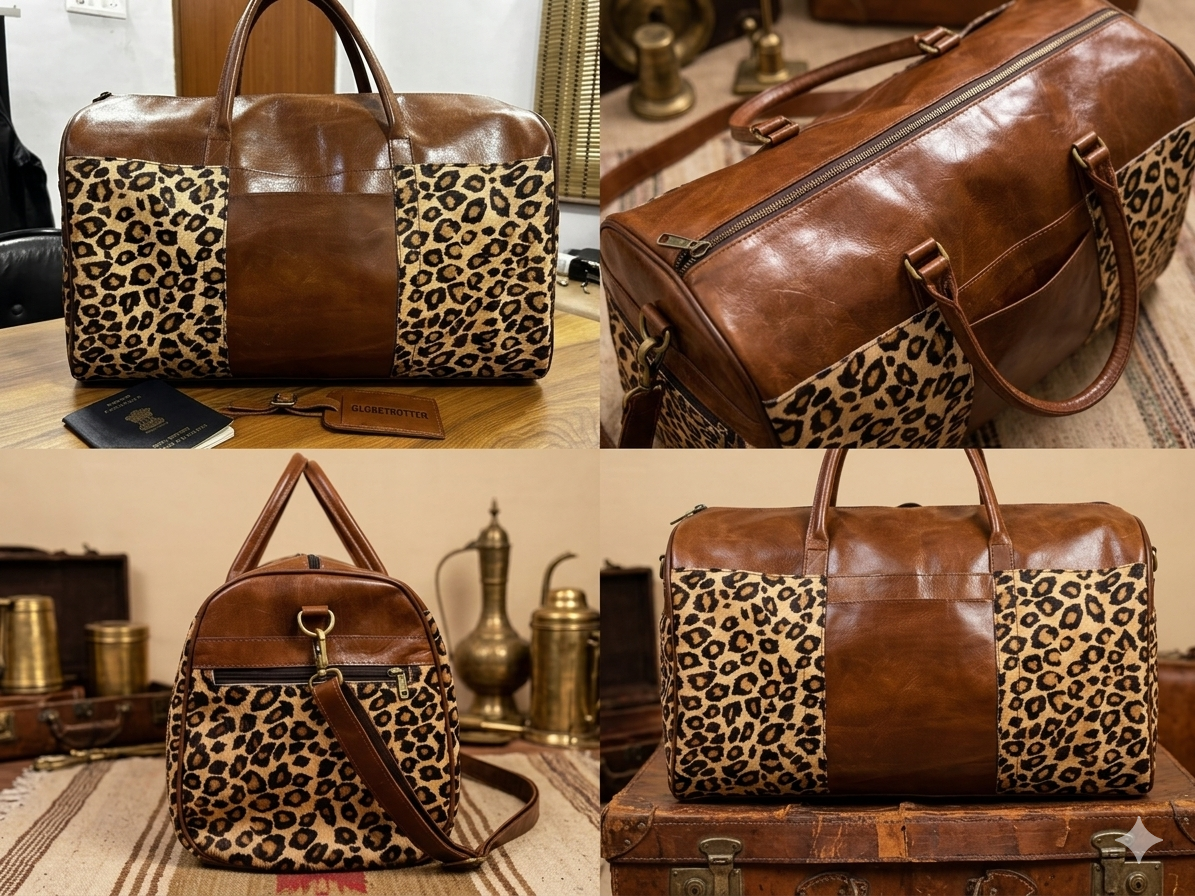 The Maverick Duffel leopard print