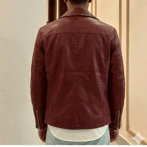 OLD VESTR CHERRY LEATHER JACKET FOR THE RIDERS