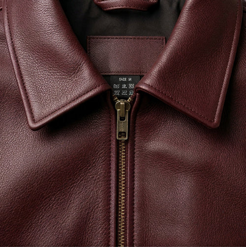 maroon genuine leather jacket
